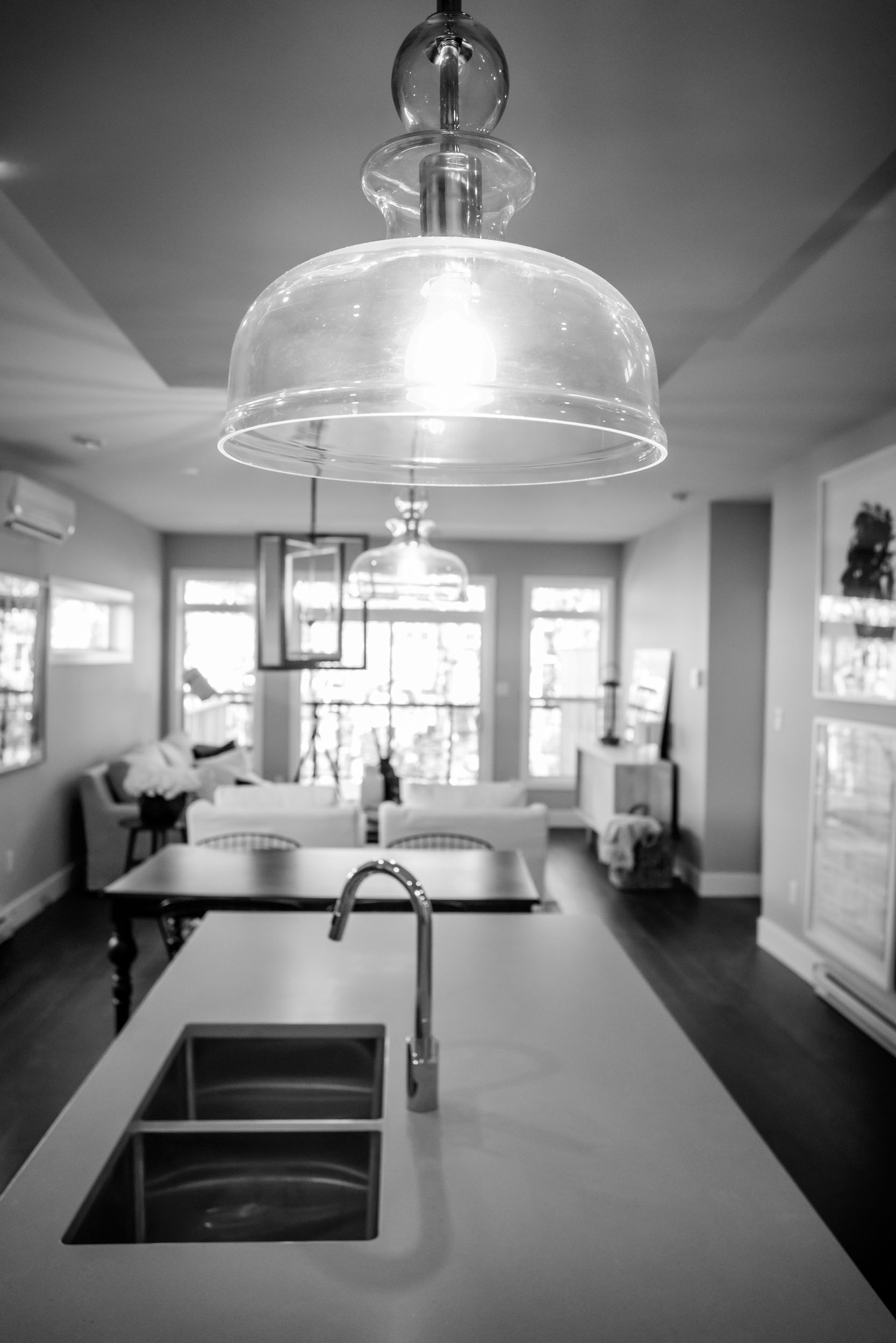 Henderson Electrical carefully considers the smallest design details - for example the careful placement of pendant lighting so no one bumps their head.